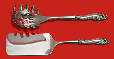 Decor by Gorham Sterling Silver Italian Pasta Server Set 2pc HHWS  Custom Made Cover