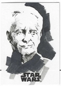 2019 Topps Sketch Robert Teranishi The Star Wars Saga Emperor Palpatine - Imagen 1 de 2