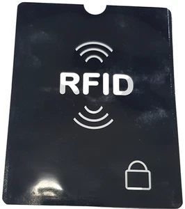 5 X RFID Blocking Sleeve NFC Anti Scan ID Passport Holder Case, Black - Picture 1 of 10