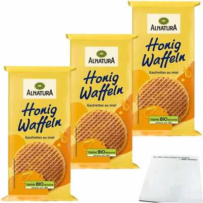 Alnatura Bio Honigwaffeln 3er Pack 3x175g Beutel usy Block - Bild 1 von 4