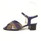 Auth 銀座ヨシノヤ/Yoshinoya - Beige Purple Patent Leather Women's Sandals