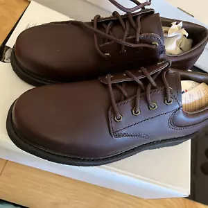 sz 9 Work America brown oxford lace-up Men's Shoes NIB, Responder sole, leather - Picture 1 of 7