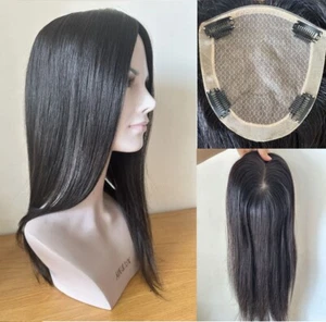 5.5"X6"Silk Top 110% Density Real Best Virgin Human Hair Topper for Women 8"~20" - Picture 1 of 12