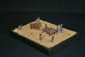 Diorama 1:72 gebaut bemalt,Sumerian chariot,Persian infantry,Figuren,Modellbau - Bild 1 von 20