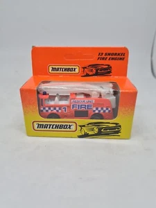 Matchbox 1-75 #13 Snorkel Fire Engine 1993 New In Box Sealed Vintage Diecast Car - Picture 1 of 7