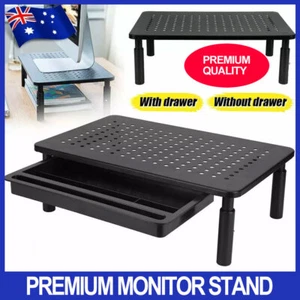 Height Adjustable Computer Monitor Stand Riser Laptop Printer TV Desktop Mount - Picture 1 of 12