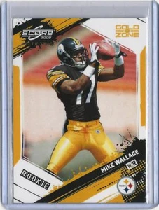 2009 Score Inscriptions Football Card # 375 Mike Wallace Steelers - 46/50 - Picture 1 of 2