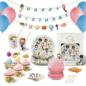 Peppy Party Box Mermaid Birthday Party Decorations Set. Under the Sea Birthda... - Picture 1 of 8