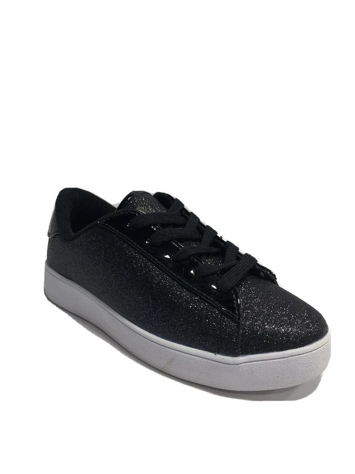 Nine West Niños Darcie, Zapatillas Negras con Cordones, Niñas Talla 2M.  Foto 1 de 4