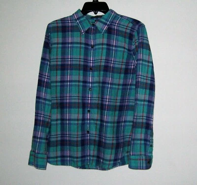 Blusa camisa con botones American Living para mujer talla grande a cuadros A106-5 Foto 1 de 3