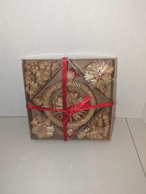 52 piezas adornos de paja de Navidad decoraciones escandinavas paja sueca Foto 1 de 4