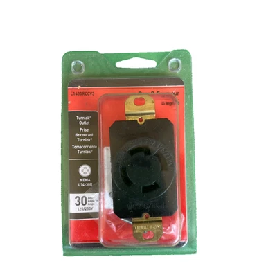 CWL1430R Twist Turn Locking Receptacle Outlet NEMA L14-30R 30A 125/250V - Image 1 of 4