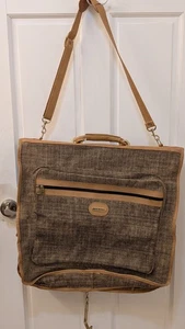 Bolso de Ropa Fifth Avenue Marrón Tostado Tweed Recortado con Clips Dorados Cremalleras - Imagen 1 de 9