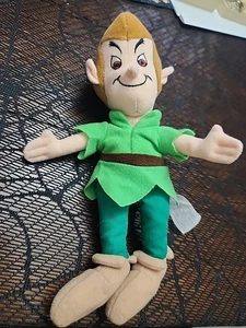 Vintage Disney Store Peter Pan 10 Zoll Sitzsack Plüsch Junge Stofftier Spielzeug - Bild 1 von 9