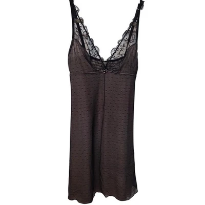 Intimissimi Lace Lined Babydoll Slip Dress Nighty Black Women's sz. S - Image 1 of 4