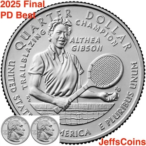 2025 P D Althea Gibson Women Quarters Tennis Trailblazing PD BU New InStock - Picture 1 of 23