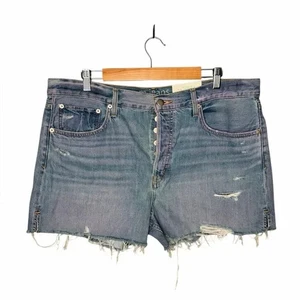 Pantalones Cortos Maurice’s M Jeans Rosa Azul Lavado Tiro Alto Talla 16 Nuevos con Etiquetas - Imagen 1 de 11