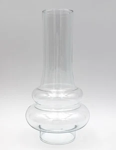VINTAGE TIERED BEEHIVE HURRICANE GLASS CHIMNEY CLEAR 8.5” TALL, 2 5/8" FITTING - Picture 1 of 8