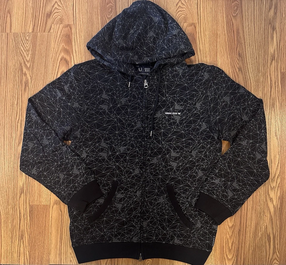 Armani Jeans 男式全拉链连帽衫,尺寸 S — 第 1/1 张图片