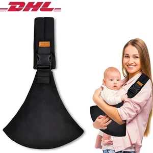 Cinturón de bebé ergonómico para bebé y niño pequeño, llevar lateralmente, ajustable, negro - Imagen 1 de 9