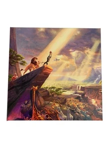 Vintage Thomas Kinkade Authentic Accent Print Disney Lion King Oil Painting - Picture 1 of 5