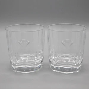 2 Vasos Cristal D'Arques Cristal Diamante Rocas Antiguas - Imagen 1 de 7