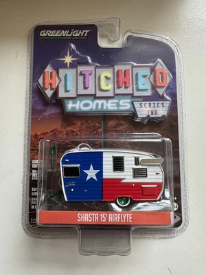 GREENLIGHT Green Machines Enganched Homes SHASTA 15' AIRFLYTE 34020-F Chase Car Foto 1 de 2