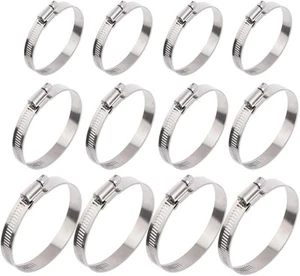 ISPINNER 12pcs 304 Stainless Steel Adjustable 27-102mm Range Worm Gear Silver - Picture 1 of 5