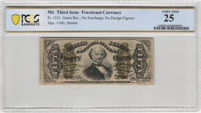 Fr.1331 Third Issue 50 Cent Fractional Currency PCGS VF 25 Comment - Image 1 of 2