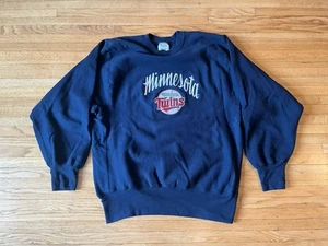 Minnesota Twins De Colección 80’s Champion Sudadera Tejido Inverso Para Hombres XL Azul Marino EE. UU. MLB - Imagen 1 de 10