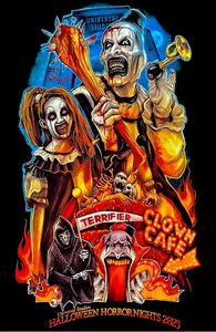 Poster Terrifier Halloween Horror Nights 2025 11 x 17" Arte Il Clown Poster - Foto 1 di 3