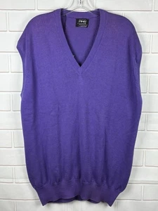 Vintage Ping For Karsten Purple Sweater Vest Size 48 Made In Scotland New - Picture 1 of 8