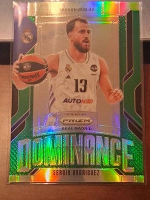 2024-25 Panini prizm euroleague basketball Sergio Rodriguez green Dominance - Image 1 of 2