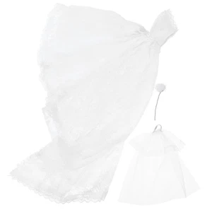 Mini Muñeca Vestido de Boda Novia Bebé Velo Decoración Elegante - Imagen 1 de 12