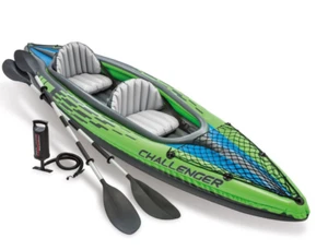 Intex Kayak Challenger K2 Inflatable 2 person Double Seat Oars - Picture 1 of 9