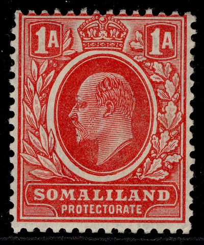 SOMALILAND PROTECTORATE EDVII SG59, 1a red, LH MINT Cover