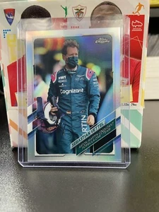 2021 Topps Chrome F1 Sebastian Vettel Card #23 Silver Refractor - Picture 1 of 1