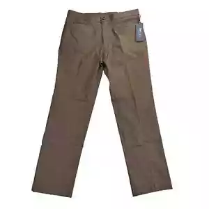 Tommy Hilfiger Mens TH Flex Finn Modern Fit Twill Pants Tobacco Brown 33x30 - Picture 1 of 4