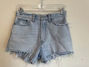 Abercrombie Fitch Annie High Rise Jeansshorts Gr. 25/0 Distressed Cutoff Raw - Bild 1 von 4