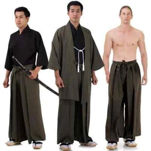 Japanese Samurai Kimono Set Kendo Gi Hakama Pants Haori Jacket Cosplay Costume - Picture 1 of 11