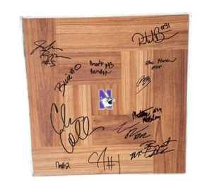 2023 Northwestern Wildcats Team Signed Floorboard Mens Basketball Autograph BUIE - Picture 1 of 1