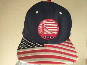 SUPER Golden State Warriors USA Flagge Sterne und Streifen Druckknopflasche Mütze Zephyr NEU! - Bild 1 von 10