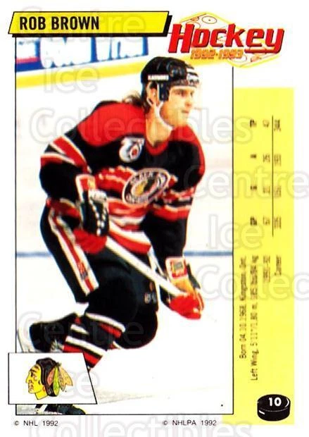 1992-93 Panini Stickers #10 Rob Brown - Image 1 of 1