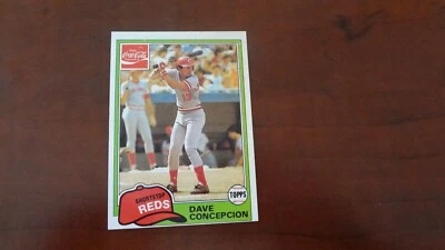 1981 TOPPS COCA-COLA  # 3 DAVE CONCEPCION   BASEBALL CARD - Image 1 of 2