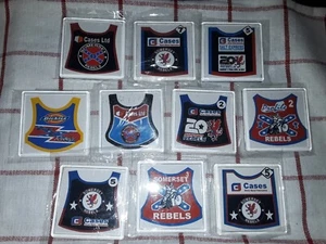 SOMERSET REBELS 10ER SET SPEEDWAY RACE JACKET KÜHLSCHRANKMAGNETE  - Bild 1 von 2