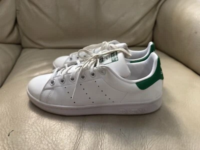 Unisex Adidas Stan Smith Trainers White Green UK Size 4 Excellent Condition - Image 1 of 4