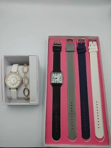 2 DAMEN ARMBANDUHREN mit Armband und extra Bändern - Bild 1 von 5