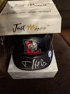 Felix Pie Autographed Lansing Lugnuts Mini Helmet With COA Numbered 70/100
