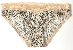 Victoria's Secret Bikinihöschen Gepard Animal Print Gr. M seidiger Body Spitze Taille - Bild 1 von 9