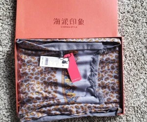 Overseas 100% Silk Scarf - Picture 1 of 7